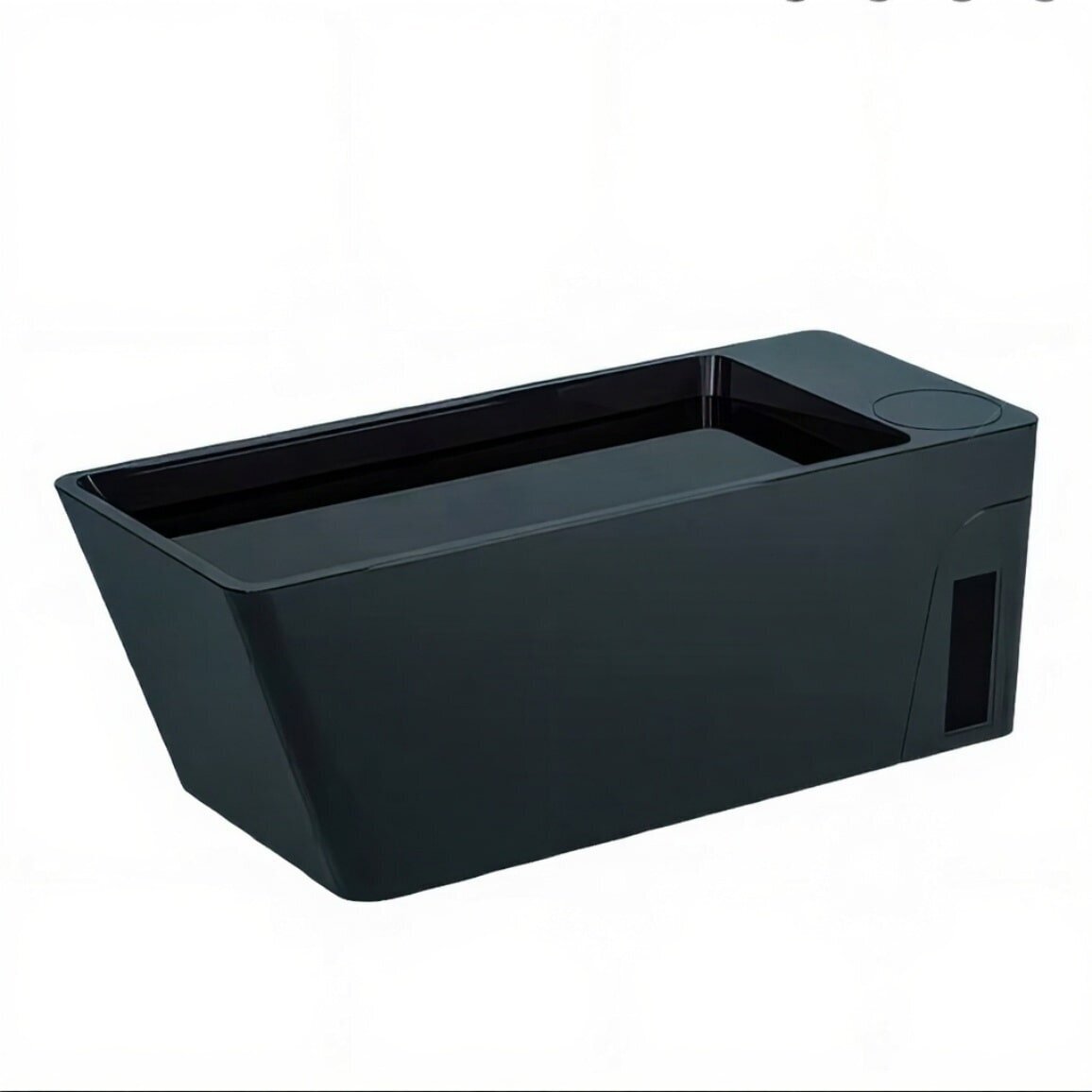 Orivon Frost Cold Plunge Tub in Black, side view
