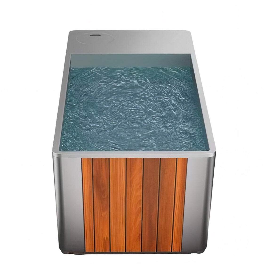 Orivon Frost Cold Plunge Tub in Metallic, detail view
