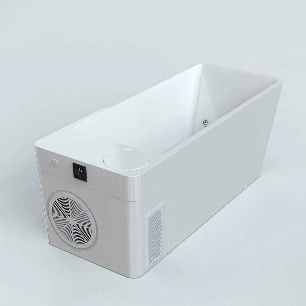 Orivon Frost Cold Plunge Tub in White, front view