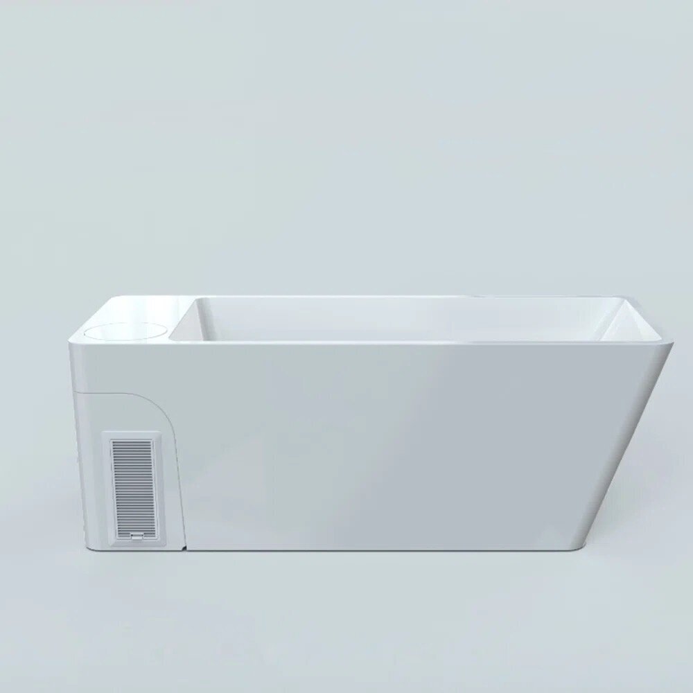 Orivon Frost Cold Plunge Tub in White, side view