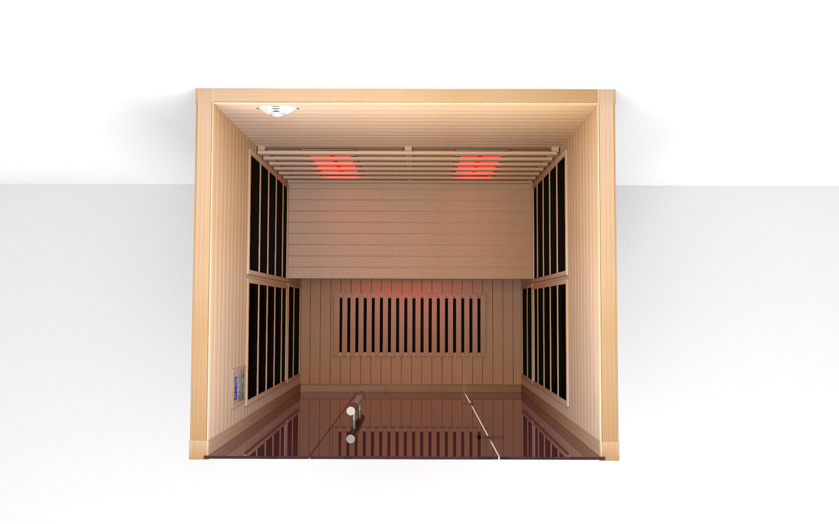 Orivon Lumin Infrared Sauna Two, wide interior angle