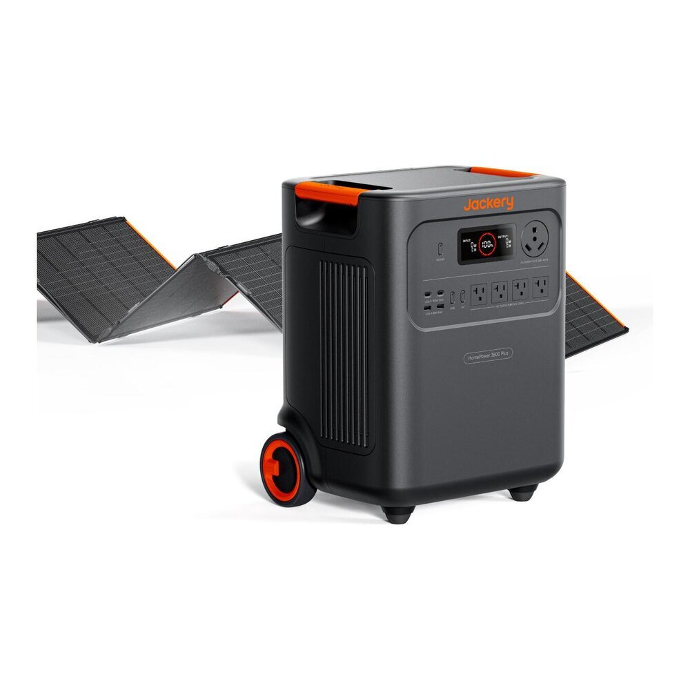 Jackery HomePower 3600 Plus bundled with SolarSaga 500X solar panel